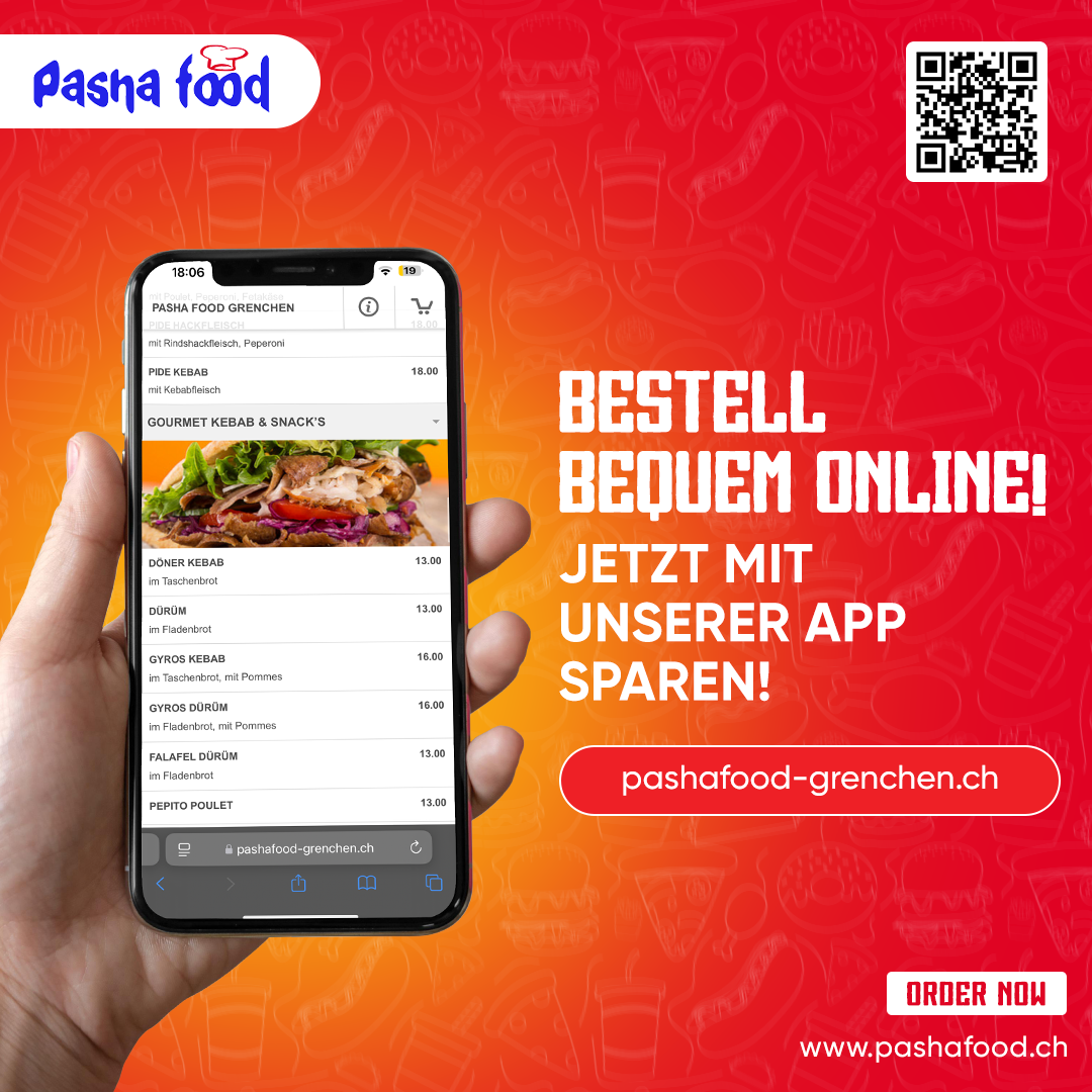 PashaFood Social-Media-Post mit Online-Bestellung
